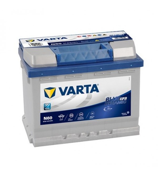 Varta EFB Blue Dynamic 12V 60Ah 640A N60 cod 560500 064 baterie auto pentru Start Stop